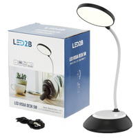 LED 5W 200lm CCT 270° dobíjecí černá stolní lampa Visua Kobi