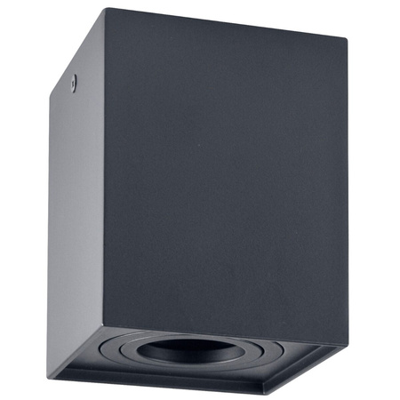 Stropní přisazené svítidlo Hadar Q1 1xGU10. pojízdné. hranaté. černé