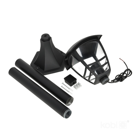 Zahradní lampa Outdoor Post Standing LED E27 IP54 Black Tvio Kobi