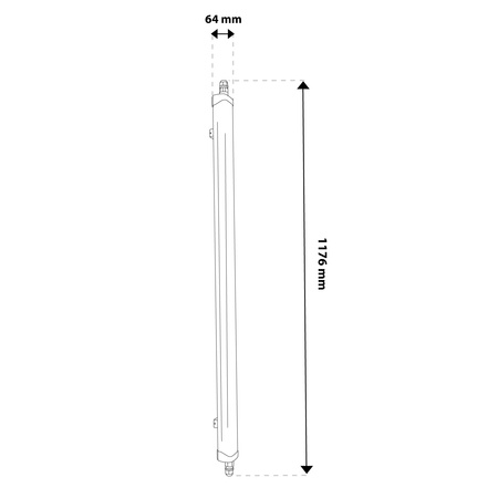 Hermetická LED dílenská lampa 120cm Garáž 60W 4000K Voděodolná TERRA LUMILED