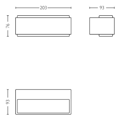 Zahradní nástěnná LED lampa STRATOSPHERE 3,8W 4000K neutrální bílá IP44 Up-Down Anthracite PHILIPS