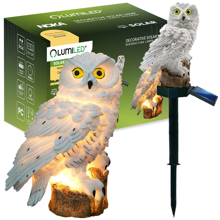 LED solární zahradní lampa Driven Pole Owl 3000K IP44 NOKA LUMILED