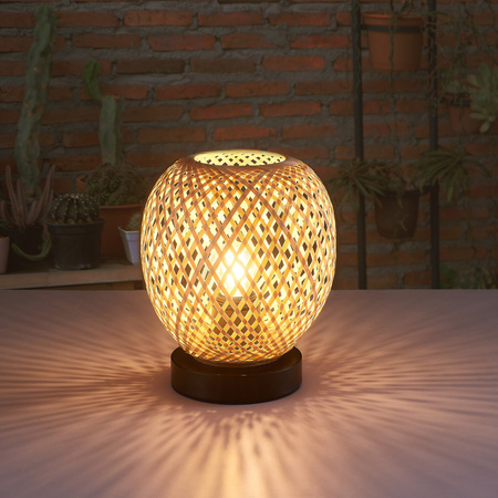 Stolní lampa E27 béžová BAMBOO NATURAL Sanico Goldlux