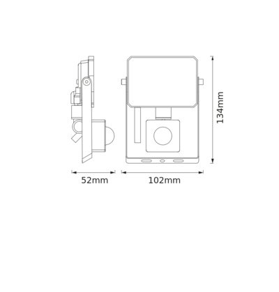 LED reflektor Halogenový venkovní reflektor 10W 6500K 900lm IP65 se senzorem pohybu a soumraku SENSOR FLOODLIGHT LUX OSRAM
