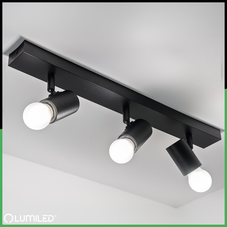 Stropní svítidlo SPOT TUBA Reflektor Halogenové svítidlo 3x E27 GLASA LUMILED