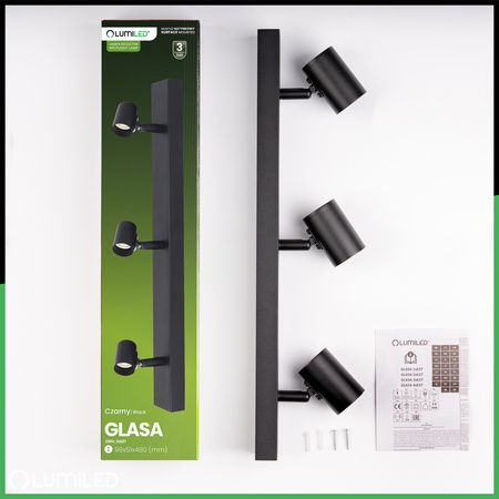 Stropní svítidlo SPOT TUBA Reflektor Halogenové svítidlo 3x E27 GLASA LUMILED