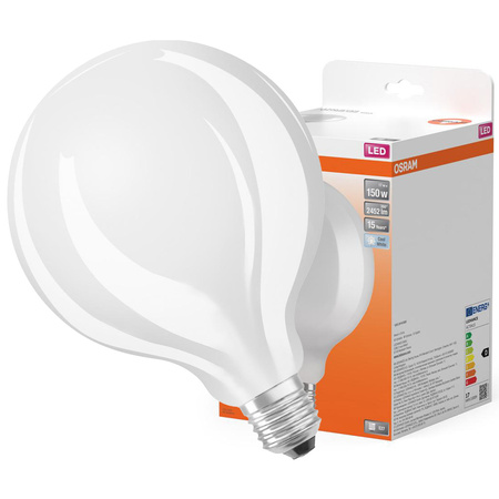 LED žárovka E27 G125 17W = 150W 2542lm 4000K neutrální bílá 320° vlákno OSRAM STAR