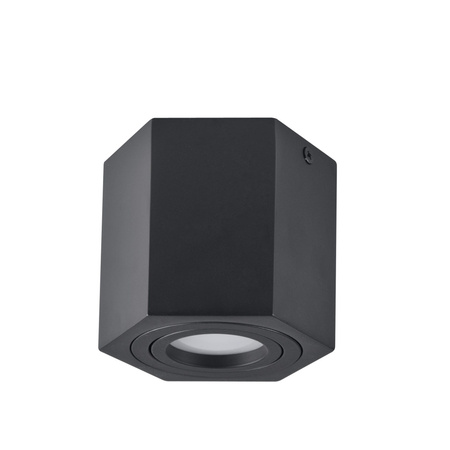 Šestiúhelník GU10 LED pohyblivé SPOT černé přisazené stropní svítidlo