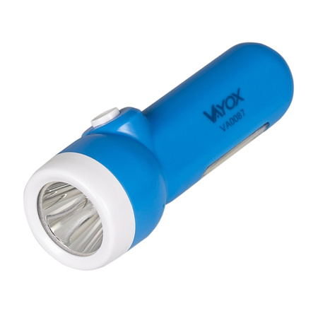 Dobíjecí ruční svítilna LED 100lm 2v1 s bočním světlem COB 300lm VAYOX