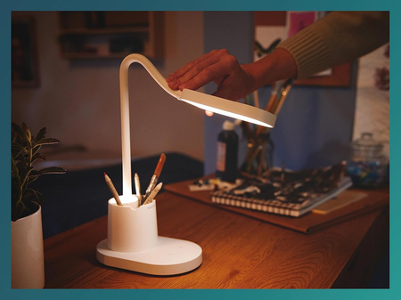 BUCKET 7W CCT LED stolní stolní lampa stmívatelná USB bílá PHILIPS