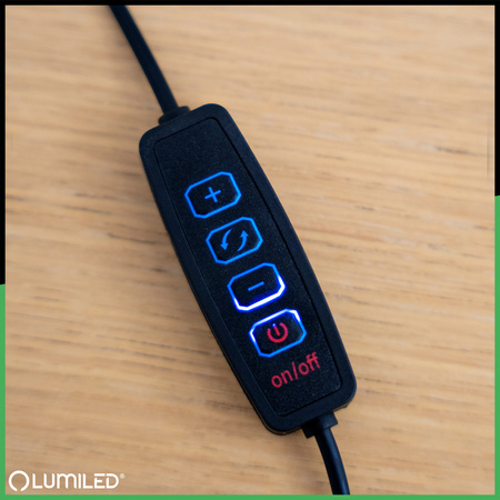 Stolní lampa LED 8W CCT Kreslící stolní lampa 3x zvětšovací sklo LUCA 2 Black LUMILED