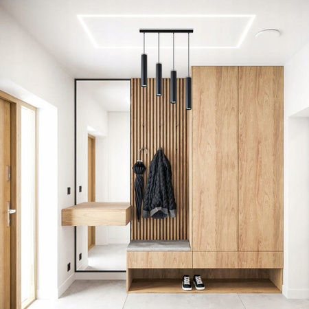 Stropní světlo závěsné svítidlo 4x GU10 matná černá Keon Masterled