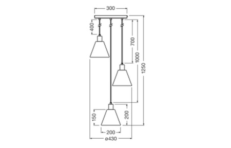 Dekorativní stropní závěsné svítidlo E27 s převisem Hnědá zelená rafie Dekor Ledvance