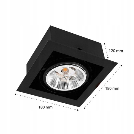 Halogenové pohyblivé svítidlo pod omítku GU10 ES111 Square Black