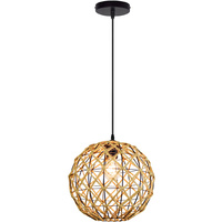 UMEA IL MIO kulové stropní závěsné svítidlo v boho stylu. ocel + šňůra 1x E27 GOLDLUX (Polux)