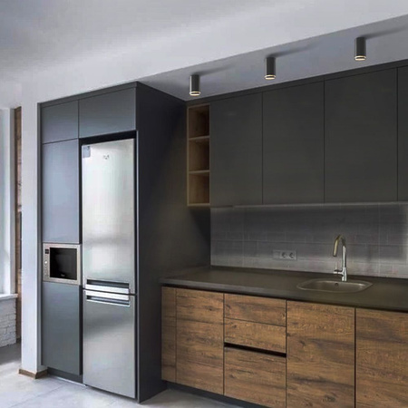 Přisazené svítidlo Stropní svítidlo LED trubice GU10 Černá VIDEX