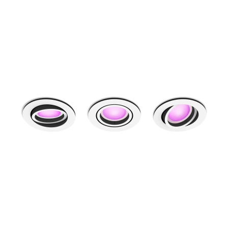 3x LED svítidlo pro zapuštěnou montáž 4,2 W 400 lm IP20 Bílá a barevná Ambiance RGB + TW White Smart SMART Zigbee Bluetooth Centura Philips HUE