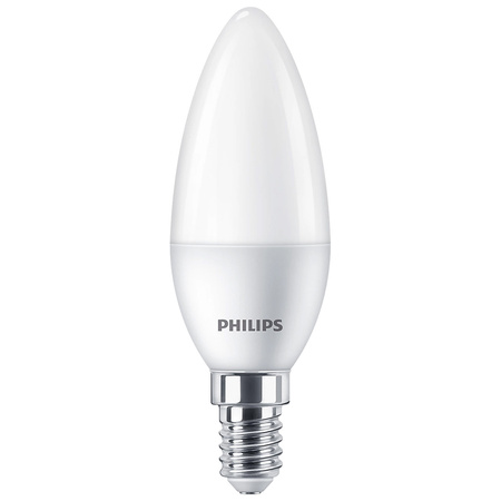 4x LED žárovka E14 B35 4,9W = 40W 470lm 4000K Neutral Milk PHILIPS