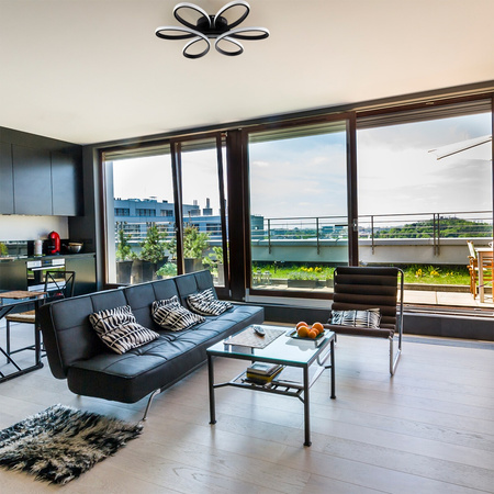 GALAXIS VIRGO 72W LED stropní svítidlo černé + dálkové ovládání