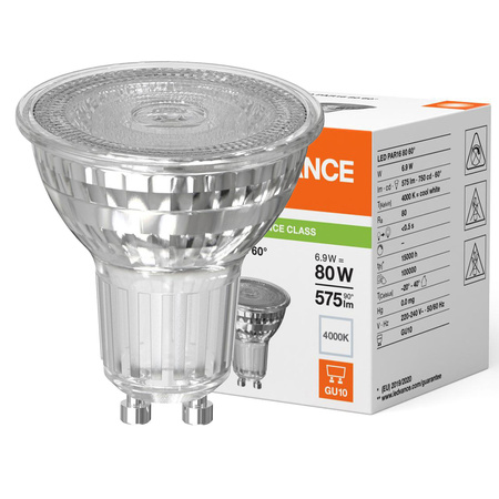 LED reflektorová žárovka GU10 PAR16 6,9W = 80W 575lm 4000K Neutrální 60° Ledvance