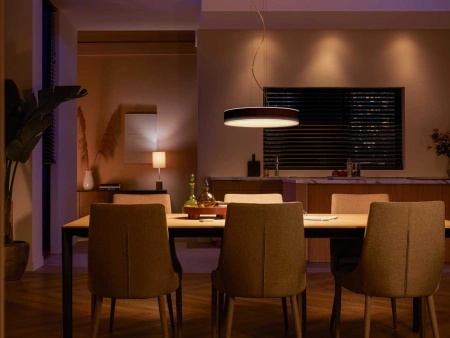 ENRAVE LED stropní závěsné svítidlo černé 33,5W CCT PHILIPS HUE Bluetooth + stmívač