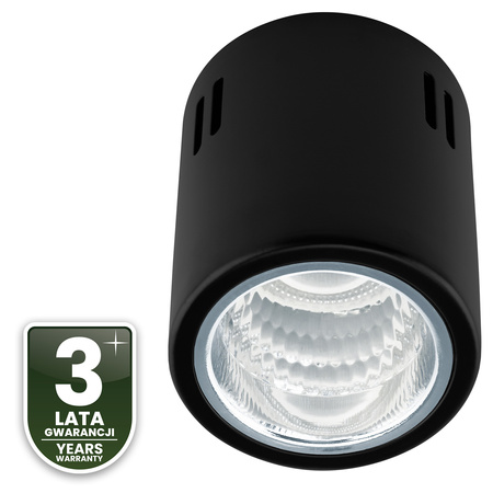 Povrchové svítidlo E27, TUBA SPOT Stálá Kulatá Černá APUS 10 LUMILED