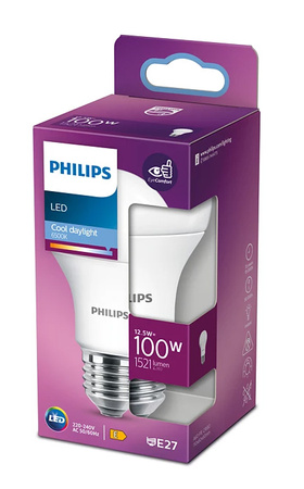 LED žárovka E27 12.5W = 100W 1521lm 6500K Studená bílá PHILIPS