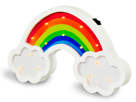 Dřevěná noční lampa dekorativní RAINBOW LED hřejivá GOLDLUX (Polux) lampička pro děti