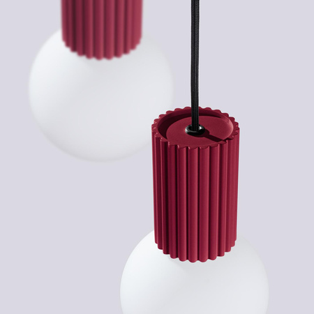 Stropní závěsné svítidlo 3x G9 Round Maroon Modern Matte Halo Sollux