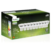 10x Žárovka LED MR11, 2.5W = 20W 220lm 4000K Neutrální bílá 120° 12V LUMILED