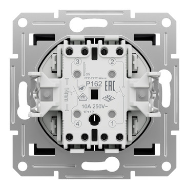 Dvojitý spínač bez rámečku NO kontakt Antracit Asfora Schneider