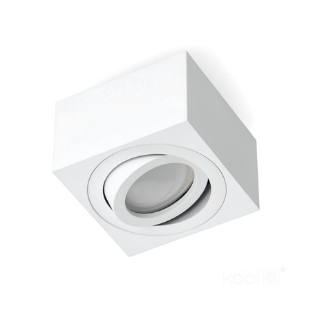 Halogenová bodová zářivka Square GU10 White OH37 Kobi pro povrchovou montáž