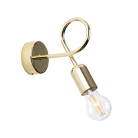 Nástěnné svítidlo LOOP E27 Gold Gloss Industrial SOLLUX