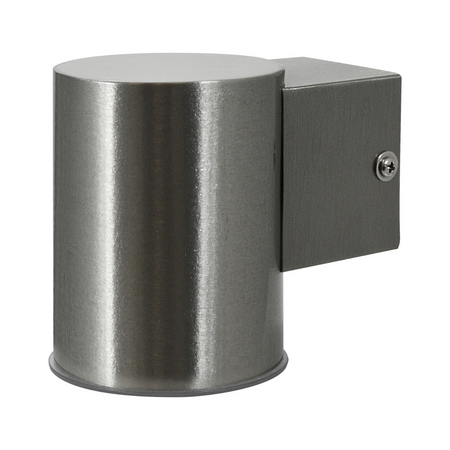 Nástěnná LED venkovní fasádní lampa 6,5W 450lm 4000K Neutrální 140° Stříbrná IP44 Nivero Sanico Goldlux