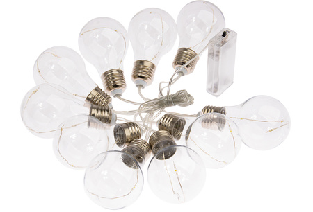 Bateriová LED zahradní girlanda 2.1M. napájená 2 x AA bateriemi SMOLDER GOLDLUX (Polux)