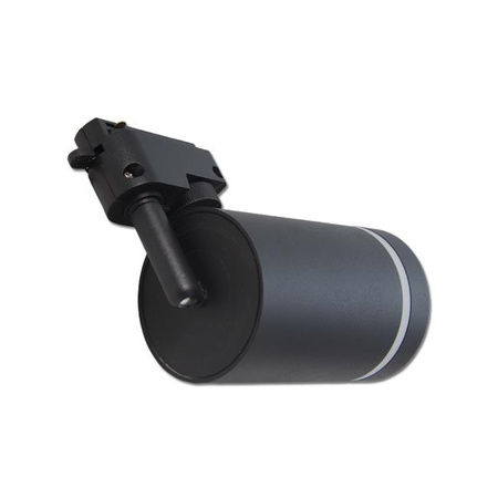 GU10 Černá dráhová světelná lampa s ozdobným kroužkem pro jednofázové dráhy