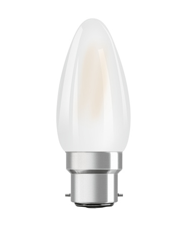 LED žárovka B35 svíčka B22d 3,4W = 40W 470lm 2700K teplá bílá CRI90 300° Filament Dimmable SUPERSTAR PLUS CLASSIC Osram
