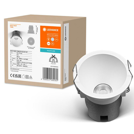 LED panelové bodové svítidlo 5W 400lm 4000lm neutrální bílá Downlight Slim Ledvance