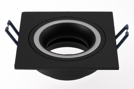 Halogenová Podhledové svítidlo GU10, IP44 Stálá Čtvercová Černá CLARO LUMILED