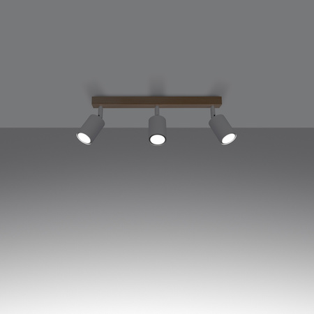 VERDO 3L 3xGU10 Bílé dřevěné moderní stropní svítidlo SOLLUX