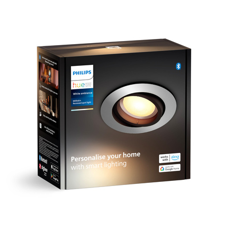 LED Milliskin zapuštěná pod omítku 4,2W CCT kulatá pohyblivá PHILIPS HUE Bluetooth