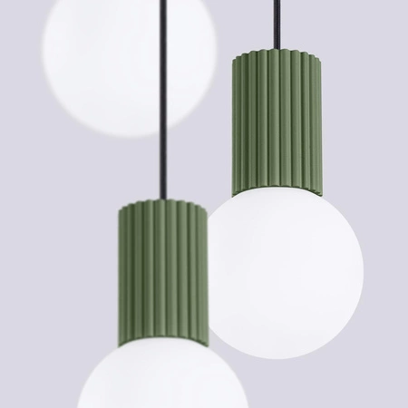 Stropní závěsné svítidlo 3x G9 Round Olive Modern Matte Halo Sollux