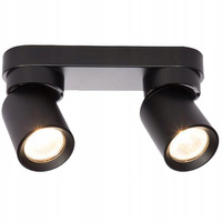 TIMO Stropní nástěnná lampa Nástěnná lampa Reflektor Pohyblivé halogenové svítidlo 2xGU10 Black LVT