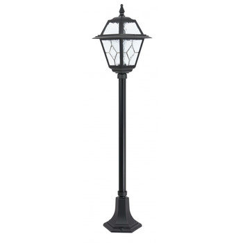 Venkovní zahradní lampa sloupová lucerna E27 vitráž K 5002/2 N 110cm černá Su-Ma