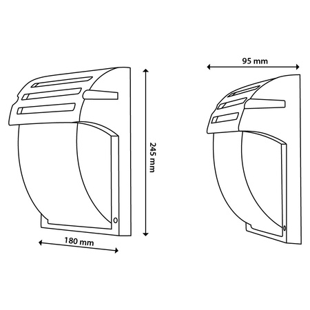 Zahradní svítidlo Nástěnné svítidlo KALIO E27 IP54 Black