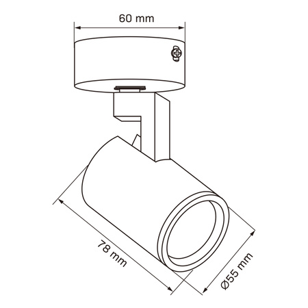 GU10 Black LYNX Sanico Goldlux nástěnné a stropní bodové svítidlo