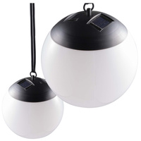 Zahradní LED solární závěsná lampa Kiara IP44 Ball 20cm White