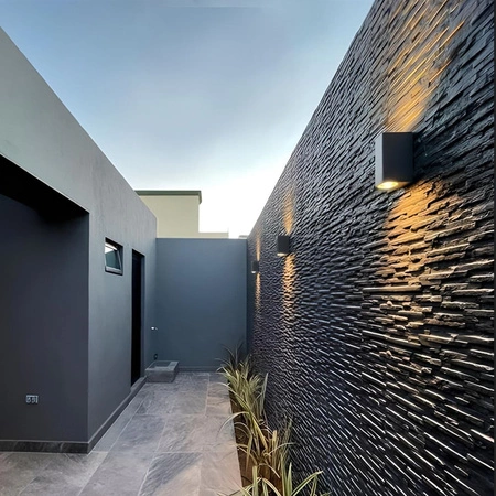 Zahradní nástěnné svítidlo Venkovní LED fasádní svítidlo 2x GU10 IP54 Grey ARON Videx