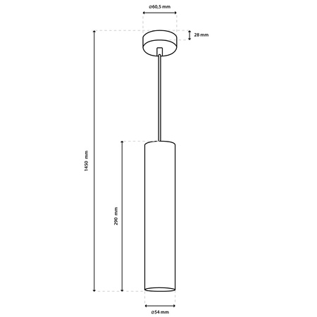 Stropní závěsné svítidlo 29cm Reflektor GU10 LED SOPLO Black LUMILED