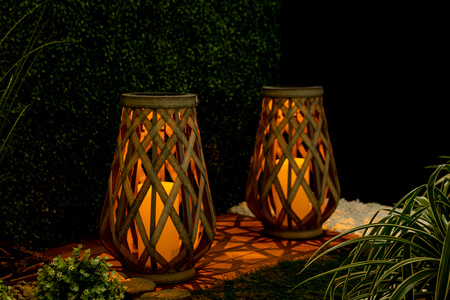 Zahradní lampa LED solární lucerna Závěsná lucerna 45cm IP44 šedá